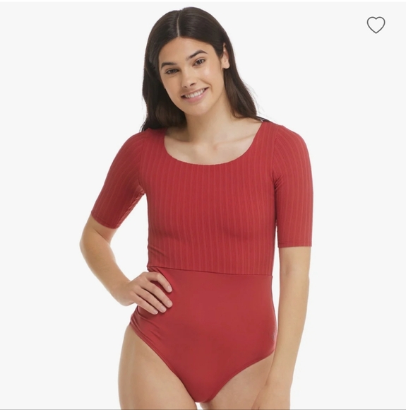 🍒 BODY GLOVE Women's Senses Kat 3/4 Sleeve Paddle Suit in Cherry 🍒 - Picture 2 of 12